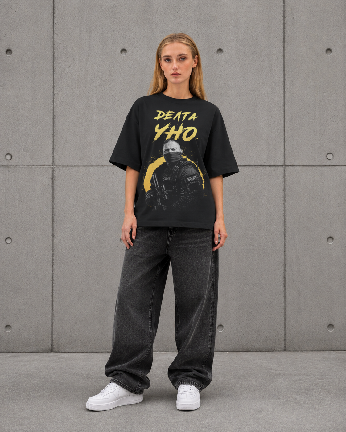 ДЕЛТА УНО Heavy Oversized Тениска - Image 3